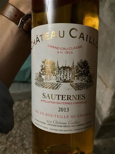 Bordeaux Sauternes Grand Cru Château Caillou 2013