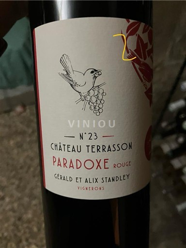 Sydväst Bergerac Château Terrasson Paradoxe N°23 Icke årgångsbetecknad