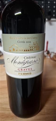 Bordéus Graves Château Mongraviér Élevé en Fûts de Chêne 2023