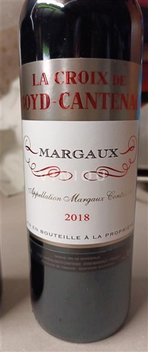 Bordeaux Margaux La Croix de Boyd-Cantenac 2018