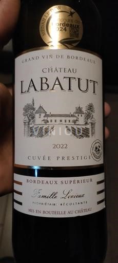 Bordeaux Bordeaux Supérieur Château Labatut Prestige 2022