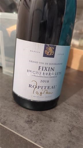 Bourgondië Fixin Premier Cru Ropiteau 1er Cru Hervelots 2018