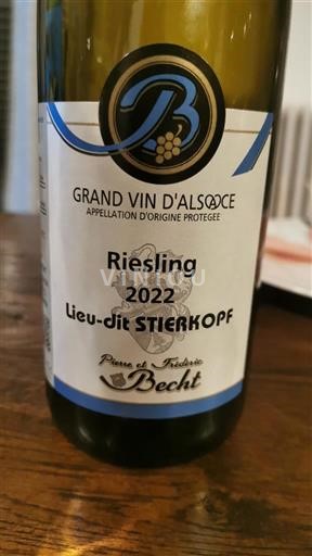 Elsass Domaine Pierre et Frédéric Becht Lieu-dit Stierkopf 2022