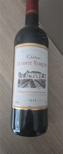 Bordeaux Puisseguin-Saint-Émilion Château Le Conte Marquet 2018