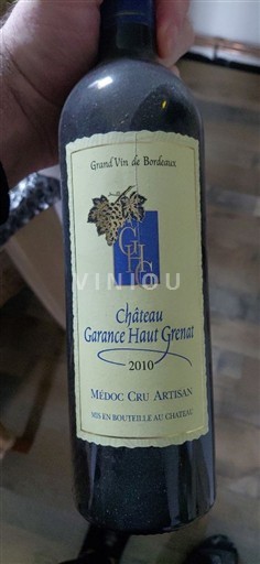 Bordeaux Médoc AOP / AOC Château Garance Haut Grenat 2010