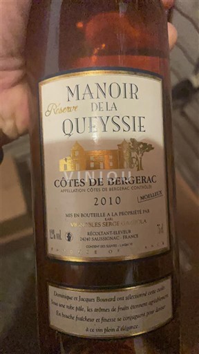 Sudoeste Côtes de Bergerac Manoir de la Queyssie Réserve 2010