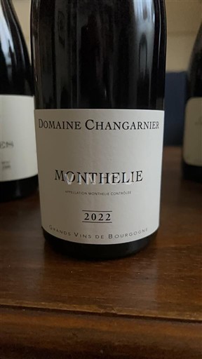 Bourgogne Monthélie Domaine Changarnier 2022