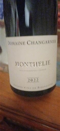 Burgundy Monthélie Domaine Changarnier 2022