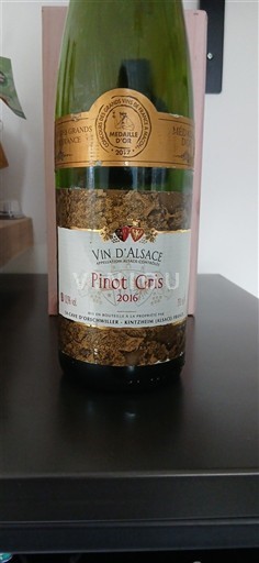 Elzas Pinot grigio Sélection de Grains Nobles Cave d'Orschwiller 2016