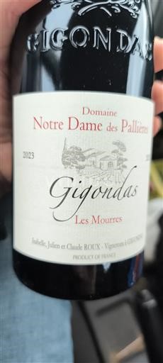 Údolí Rhôny Gigondas Domaine Notre Dame des Pallières Les Mourres 2023