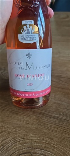 Loire Valley Rosé d'Anjou Château La Malonnière 2023