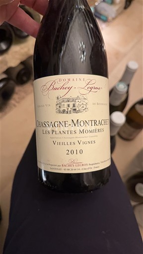 Burgundy Chassagne-Montrachet Domaine Bachey-Legros Les Plantes Momières Vieilles Vignes 2010