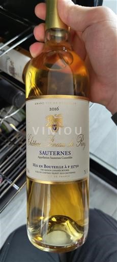 Bordeaux Sauternes Château Broustet de Ray 2016