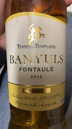 Roussillon Banyuls Terres des Templiers Fontaulé 2015