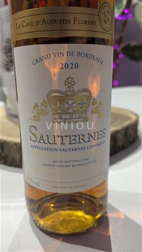 Bordeaux Sauternes La Cave d'Augustin Florent 2020