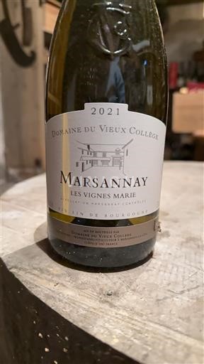 Bourgogne Marsannay Domaine Vieux Collège Les Vignes Marie 2021