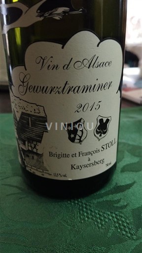Alsasko Gewürztraminer Brigitte et François Stoll 2015