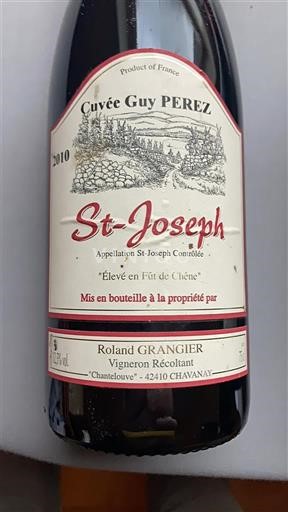 Rhône Valley Saint Joseph Chantelouve Guy Perez 2010