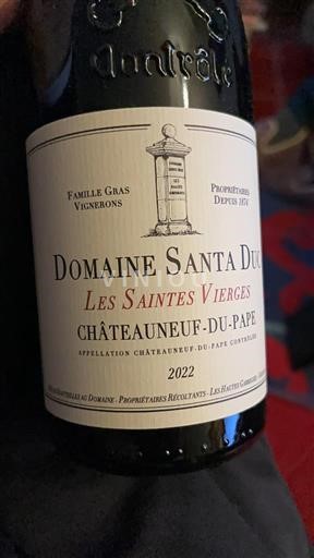 Rhônen laakso Châteauneuf-du-Pape Domaine Santa Duc Les Saintes Vierges 2022