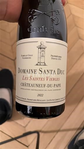 Vinos Rouge sec Les Saintes Vierges Domaine Santa Duc 2022 Francia Valle del Ródano Châteauneuf-du-Pape. AOC