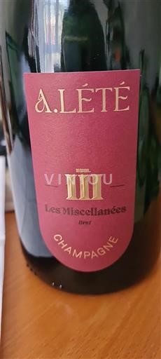 Champagne Champagner A. Lété Les Miscellanées Brut 3 Ohne Jahrgang