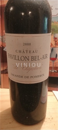 Bordeaux Lalande-de-Pomerol Château Pavillon Bel-Air Le Châtelain 2008