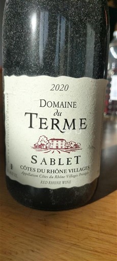 Rhônen laakso Määrittelemätön Domaine Terme Sablet 2020