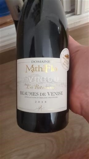 Vallée du Rhône Beaumes de Venise Domaine Mathiflo La Patrimoine 2018