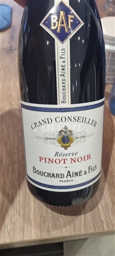 Alsace Pinot noir Bouchard Aîné & Fils Grand Conseiller Réserve Pinot Noir 2024