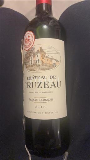 Burdeos Pessac-Léognan Château Cruzeau 2016