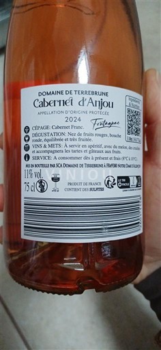 Loire Valley Cabernet d'Anjou Domaine Terrebrune Tradigaz 2024