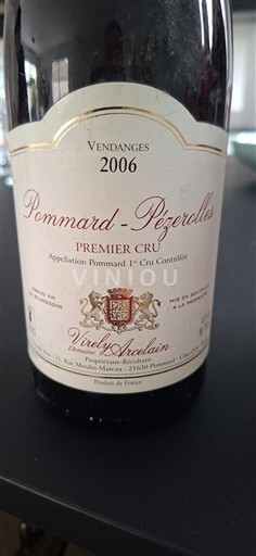 Borgoña Pommard Premier Cru Virely-Rougeot Pommard Pézerolles 2006
