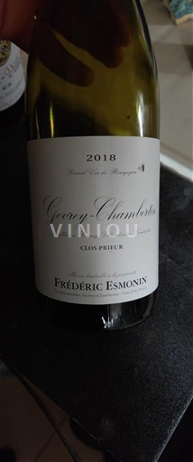 Burgundija Gevrey-chambertin Premier Cru Frédéric Esmonin Clos Prieur 2018