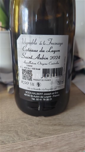 Loirevallei Coteaux du Layon Vignoble de la Fresnaye 2024