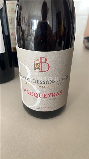 Vallée du Rhône Vacqueyras Bessons Dupre Réserve Bessons Dupre 2023