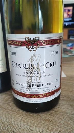 Burgundy Chablis Premier Cru Groubier Père et Fils Vaucopin 2010