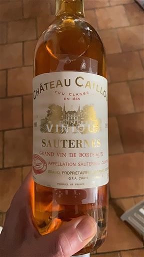 Bordeaux Sauternes Grand Cru Château Caillou 1985