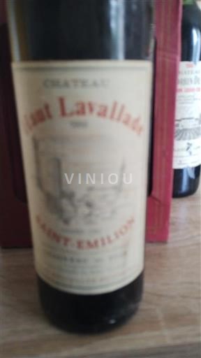 Bordeaux Saint-Émilion Château Saint Lavallade Ikke årgangsbestemt