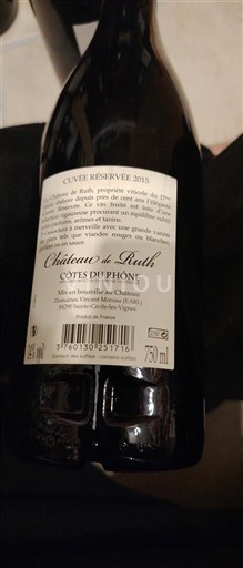 Rhône Valley Côtes-du-Rhône Château Ruth Réservée 2015