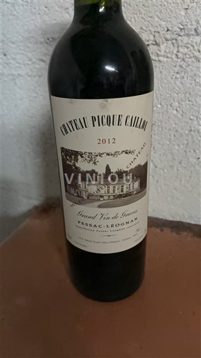 Bordeaux Pessac-Léognan Château Picque Caillou 2012