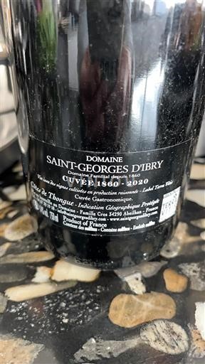 Languedoc-Roussillon Côtes de Thongue Domaine Saint-Georges d'Ibry 1860-2020 2020