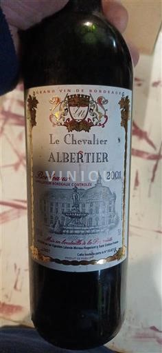 Burdeos Bordeaux Le Chevalier Albertier 2001