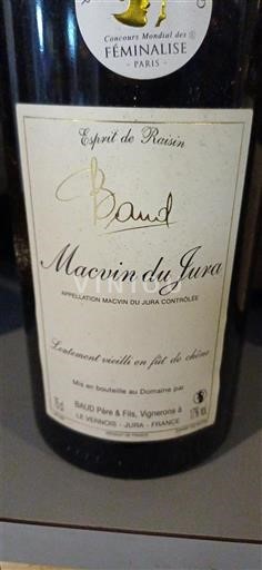 Jura Macvin-du-jura Baud Esprit de Raisin Non Millésimé
