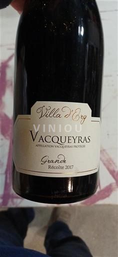 Rona dolina Vacqueyras Villa d’Erg Grande Récolte 2017