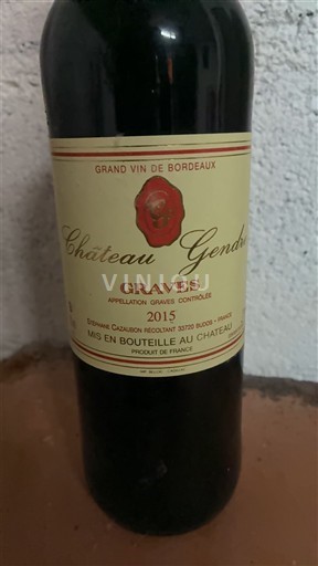 Bordeaux Graves Château Gendrot 2015