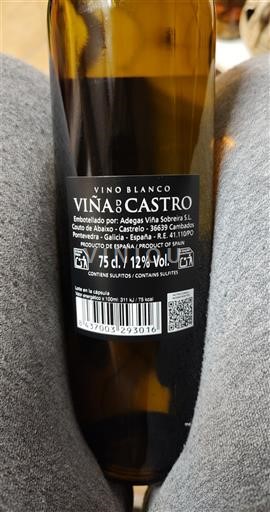 Galicien Rías Baixas Adegas Viña Sobrina Viña Castro Icke årgångsbetecknad