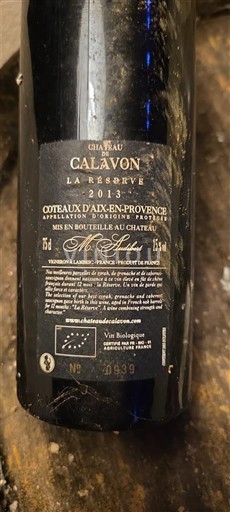 Provansa Coteaux d'Aix-en-Provence Château Calavon La Réserve 2013