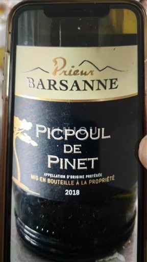 Languedoc Picpoul-de-Pinet Prieur Barsanne 2018