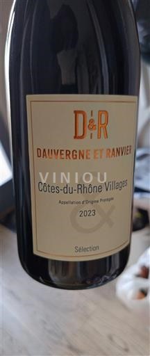 Rhônen laakso Côtes-du-rhône-villages Dauvergne et Ranvier Sélection 2023