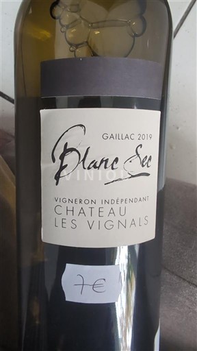 Lounais-Ranska Gaillac Château Les Vignals Blanc Sec 2019